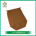Brown Brushed Cotton Drawstring Purse Shoe Dust Bag